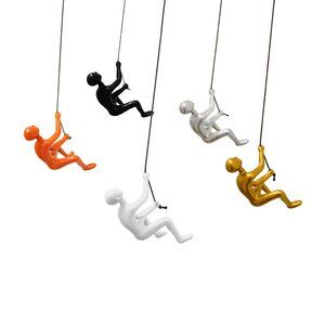 Climbing Man Home Decor Classic Wall-Art Sculpture | 5-Piece